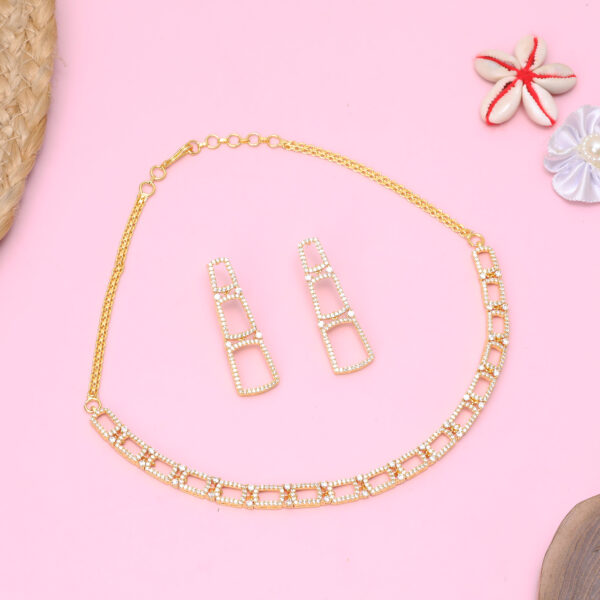 Gold Plated Amarican Diamond Jwellery Set