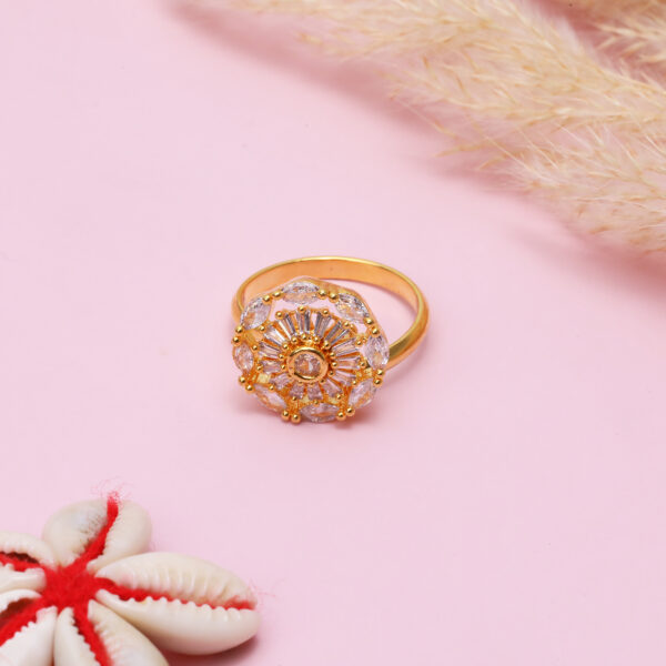 Rose Gold Plated AD ring for women/girls