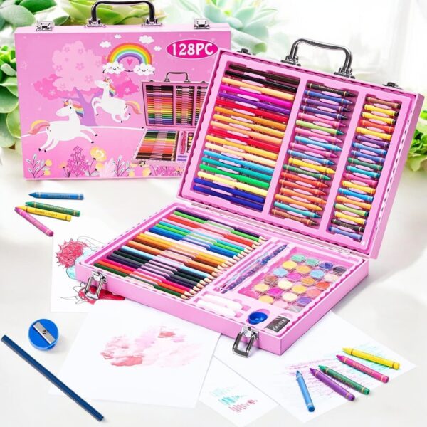 MultiFct 128 Pieces Drawing Kit for Kids Coloring set