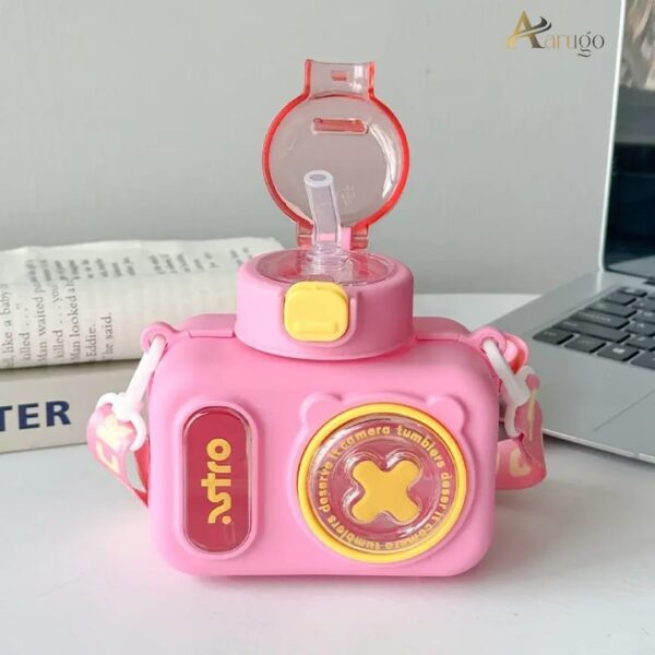 Pink Camera Shape Water Bottle
